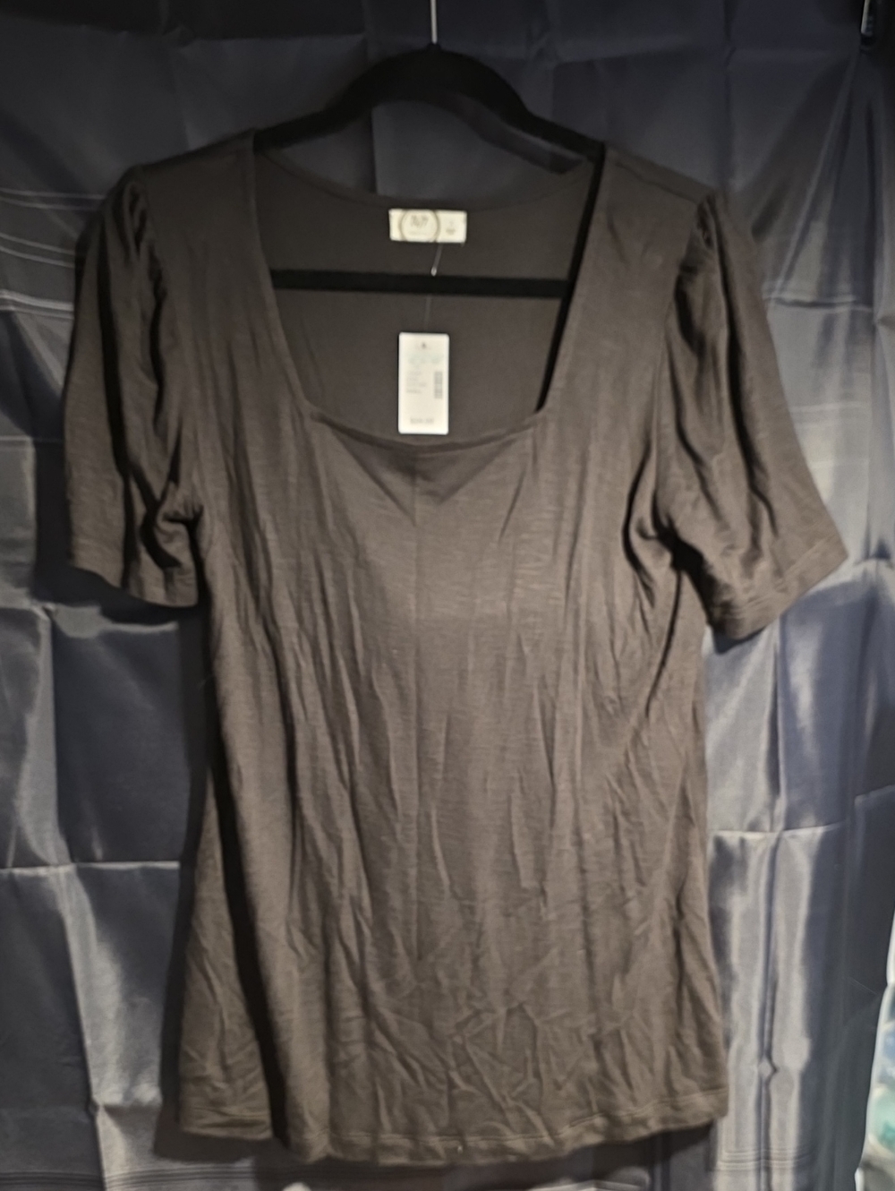 Maurices Black Scoop Neck Short Sleeve Tee